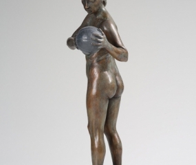 Girl With Medicine Ball Sculpture By Shelly Fireman